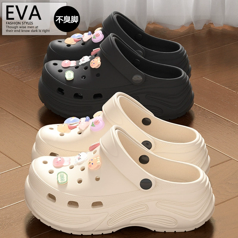 2025 новые DIY мультяшные пещерные туфли женские крытые дома нескользящие толстые подошвы увеличенные пляжные сандалии женские наружные носки