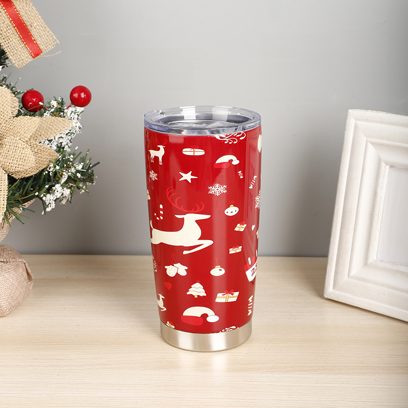 550g Weight Water Bottles Kitchen and drinking utensils Water Cup Event & Party Supplies 1 Piece Quantity Christmas, Daily Occasion Stainless Steel Material Christmas Festival Cartoon Pattern Vacation Style Christmas Vacation Cartoon Stainless Steel Water Bottles 1 Piece 7