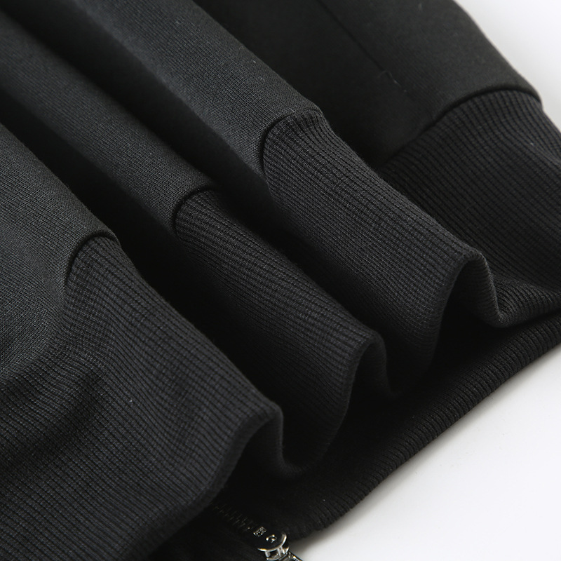 Retro Five Pointed Star Element Printing Fur Collar Coat Slim Pocket Stitching Double Headed Zipper Autumn Winter Sweatshirt