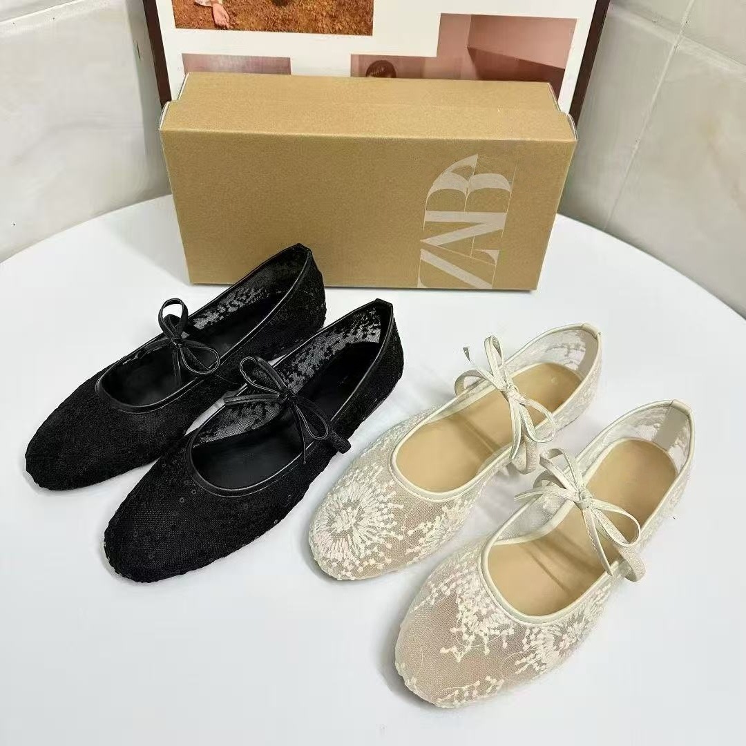 Za Home 2025 New Women's Shoes with Low Heels, Elegant Ladies, Gentle Fairy Style Mary Jane Shoes, Fashionable and Versatile Princess