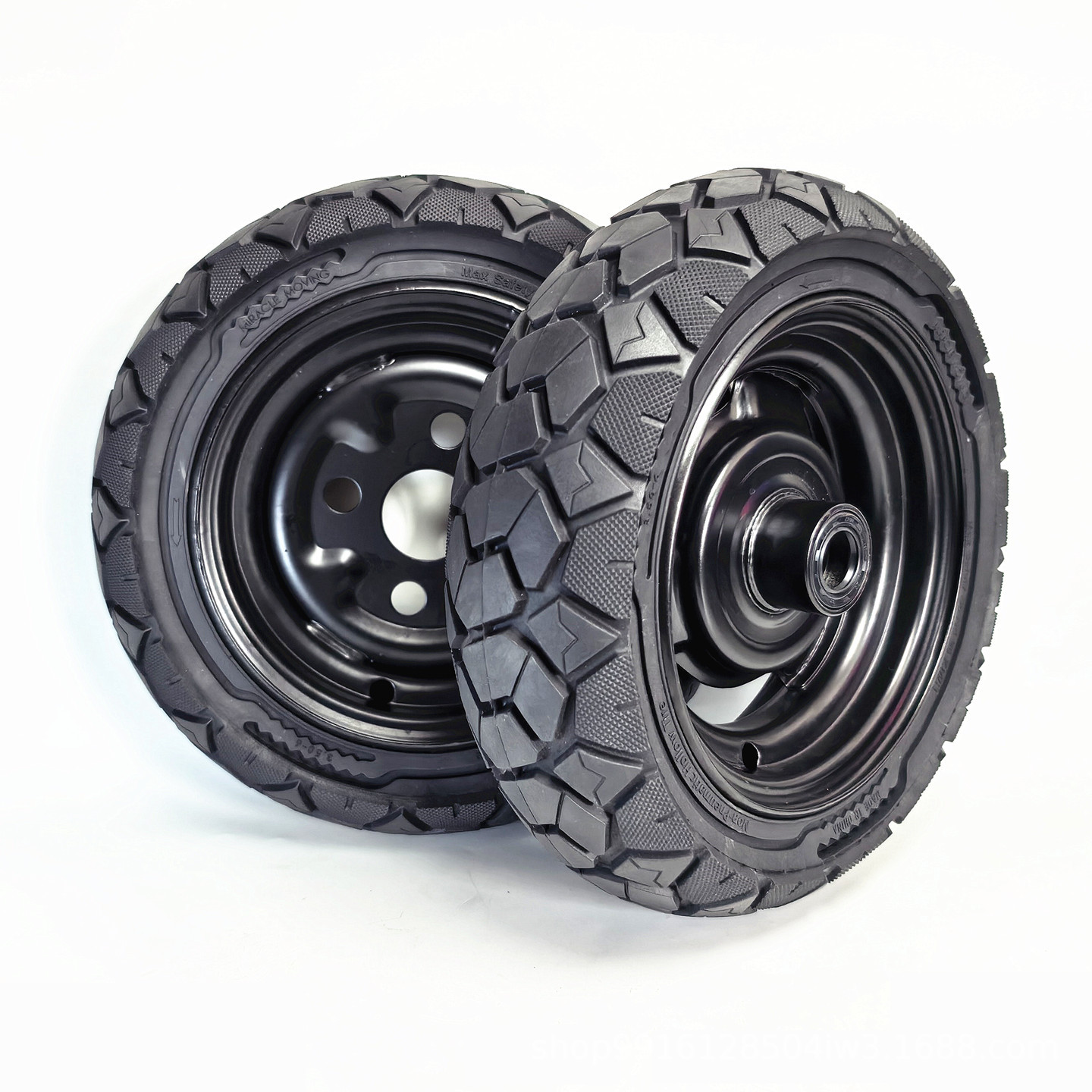 3.50-6 hollow solid tire, complete wheel assembly for the Flying Pigeon Phoenix leisure four-wheeled electric vehicle, including front and rear explosion-proof wheels