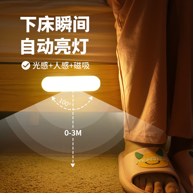LED 유도 야간 조명 기숙사 침대 옆 야간 조명 자동 플러그를 뽑은 사람들은 복도 욕실 조명을 걸어