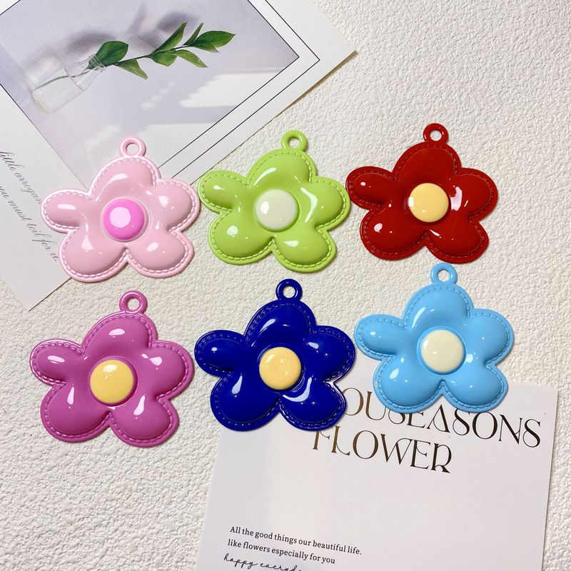 新しいカラフルな花五弁花ドーパミンペンダントペンダント合金 diy キーホルダーバッグジュエリーペンダント|undefined