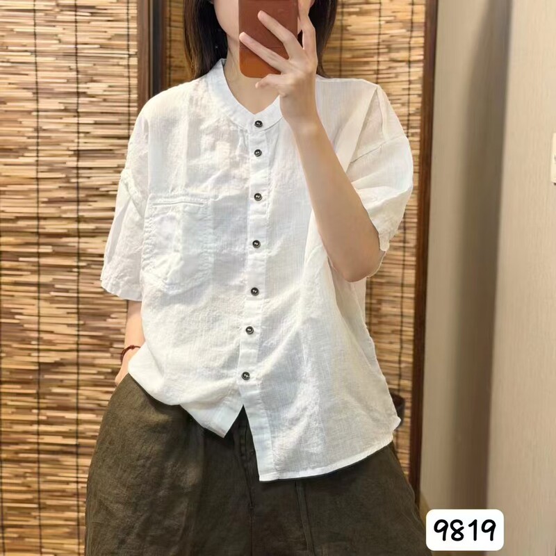 26 New Summer Lightweight Linen Shirts, Retro Artistic Style, Fashionable, Simple and Versatile Cardigans