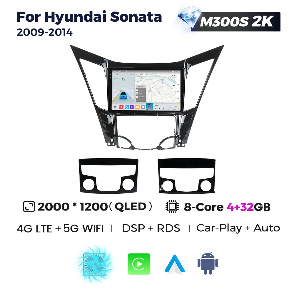 Подходит для автомагнитолы Hyundai Sonata 8 2009-2014 восьмого поколения, навигатор на Android в среднюю консоль