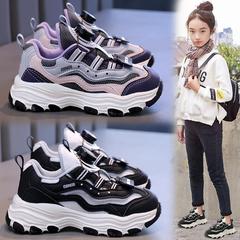 童鞋女童运动鞋2025新款秋冬款儿童纽扣跑步老爹鞋中大童秋季女孩