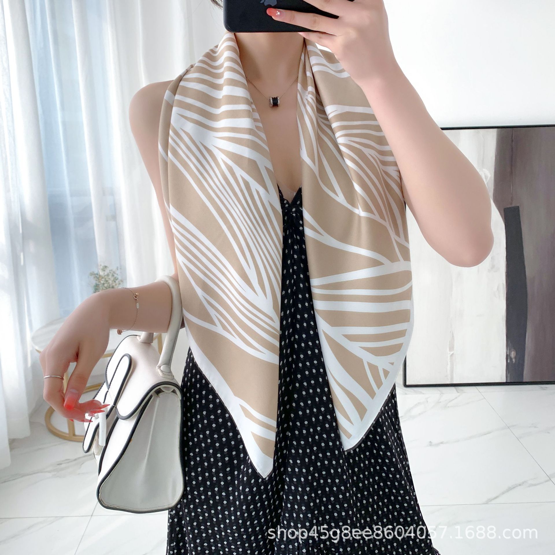 demi-season silk brand scarf