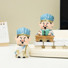 三国孔明卡通Q版诸葛亮趣味桌面树脂摆件文创武侯丞相手办公仔