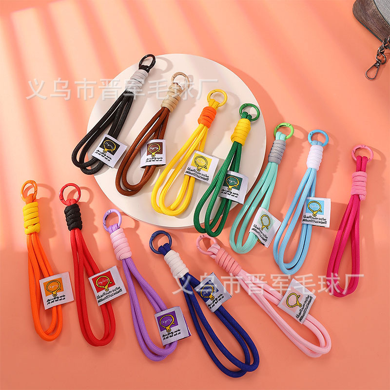 New Creative Colorful Keychain Lanyard Carabiner Doll Pendant Mobile Phone Pendant Mobile Phone Chain Plush Toy