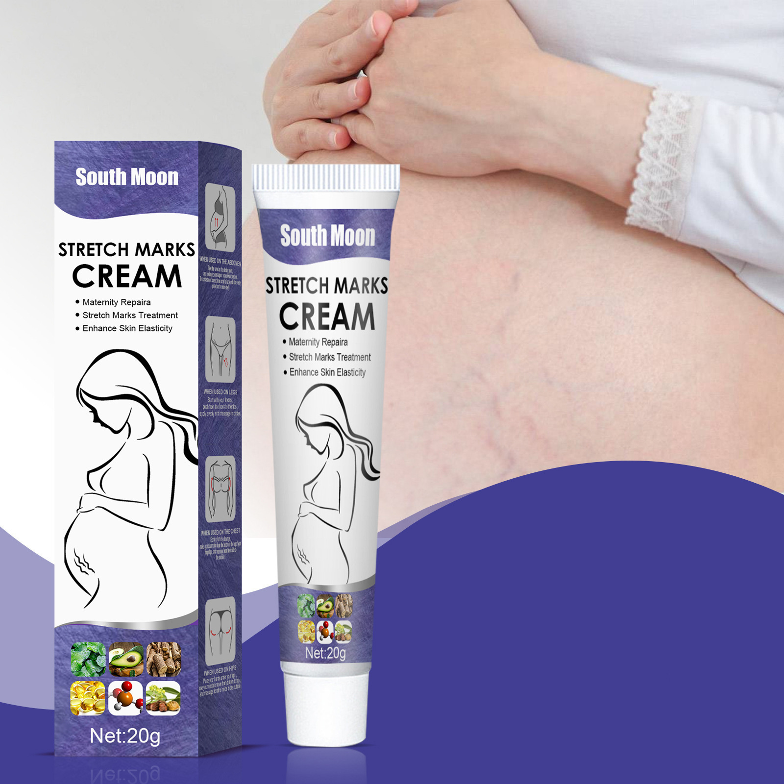 South Moon Skin Care Cream Daily Moisturizing Body Cream for Smooth Skin with Gentle Ingredients for External Use