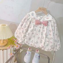 女童外套春秋季2025新款风衣洋气女孩女宝宝秋款小童儿童装上衣潮