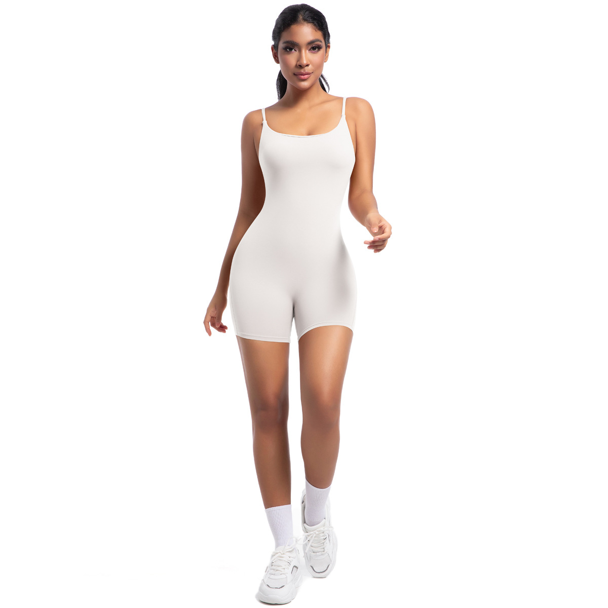 Neuer Stil Naked Feel Strap Jumpsuit Tanz Lauf Fitness Sport Enger Yoga-Anzug_voghion.com