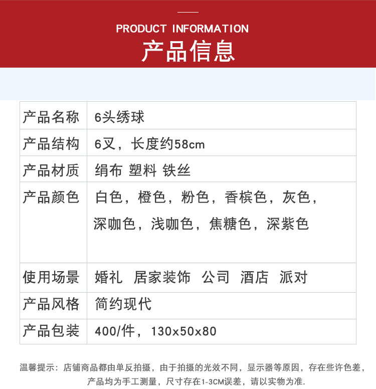 复古6头油画绣球