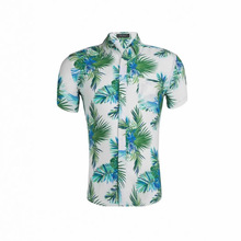 isn港风夏季宽松薄款短袖花衬衫男潮流休闲短袖沙滩度假情侣衬衫