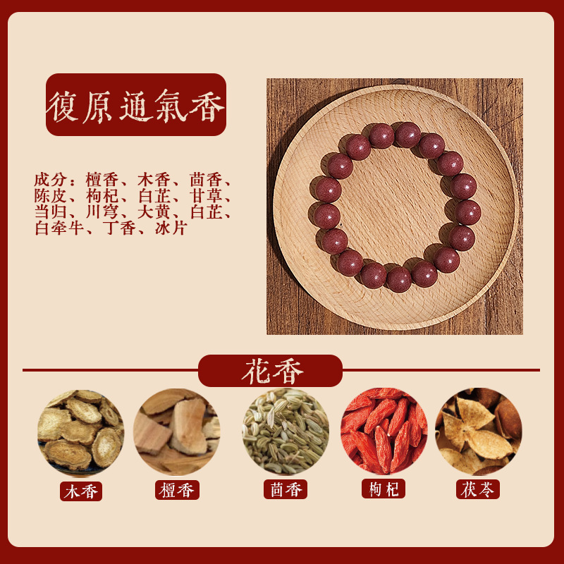 直播天然合香珠手工古法药香持久文玩降真香中药手串佛珠|undefined