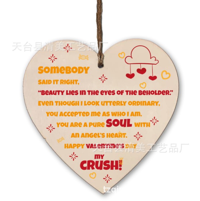 Colgante de pieza de madera de amor estilo amor 1 paquete