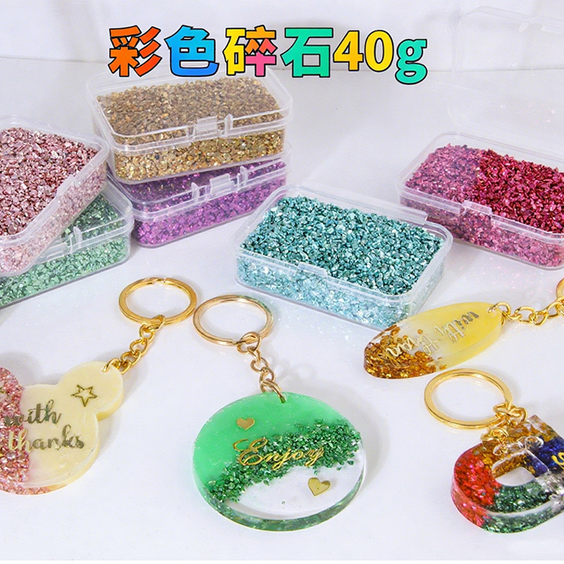 Tairuilima diy 接着剤流砂オイル模造鉱石破砕充填不規則な ab ファンタジー砂利充填材|undefined