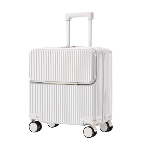 New Front-Opening Luggage Suitcase for Women High-End 18-inch Travel Multifunctional Rolling Suitcase for Men Password Bag
