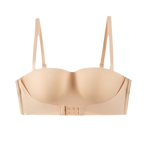 Original no-shoulder strap underwear for women, shaping and non-slip, small bust size, large appearance, non-slip, wrap-around corset wedding strap invisible bra