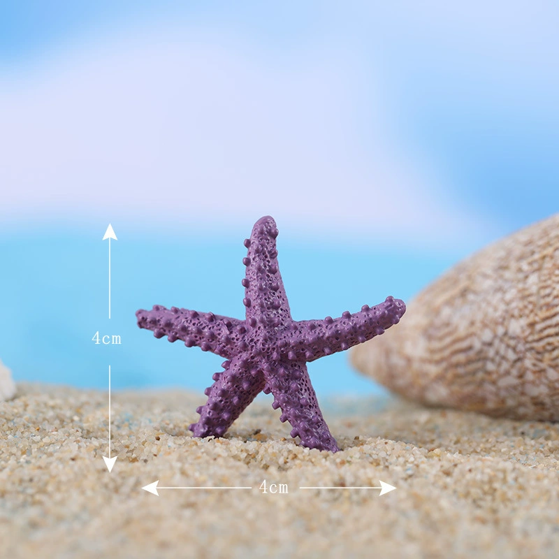 Micro -landscape decoration Mediterranean -style resin striped starfish micro -landscape ornaments Creative resin