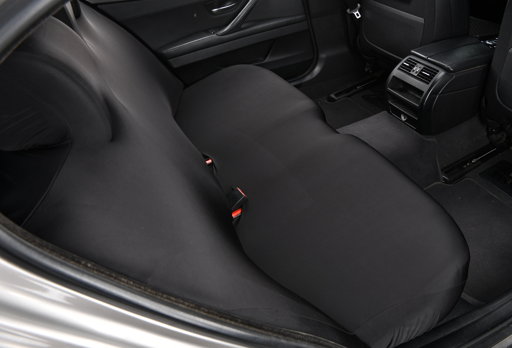 Elastic car cooling rear seat cushion cover, ice silk backrest seat cushion integrated seat protector, universal fit
