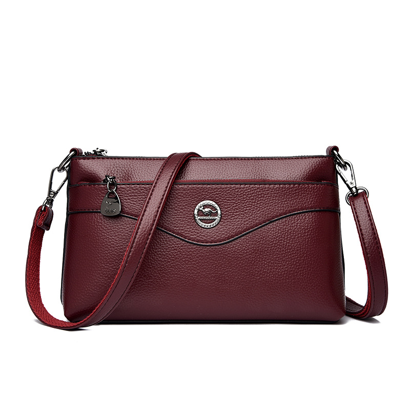 Women's Soft Leather Crossbody Bag, Large Capacity Shoulder Bag, Versatile Commuter Casual Handbag For Middle-Aged Women - Thumbnail 8