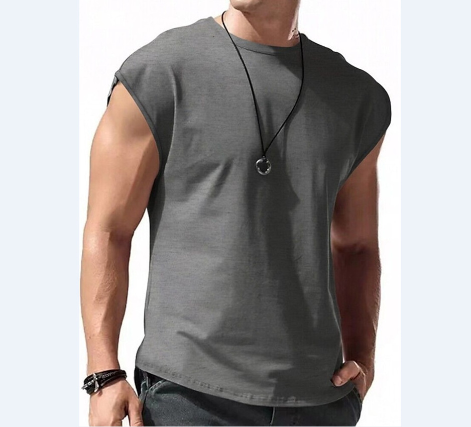 Men's Gender Vacation Style Men's Solid Color T-shirt Men's Clothing