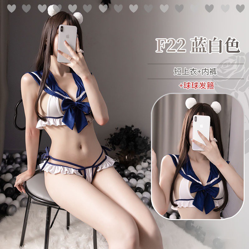 Cordones más el tamaño de lencería sexy uniforme tentación divertido de tres puntos traje de pasión vinculante ropa interior lindo