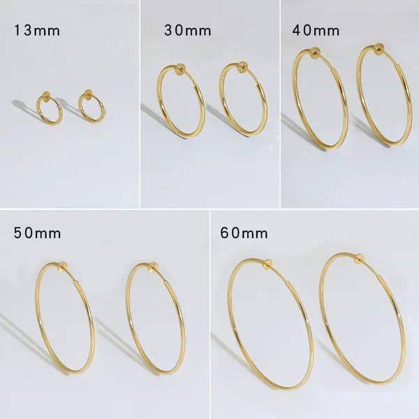 Fashion big ear ring earrings elegant European and American exaggerated stainless steel ring earrings female earless spring ear clip wholesale