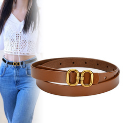 Internet celebrity new retro cowhide women's belt simple casual pants belt women's decorative sweater jacket genuine leather belt