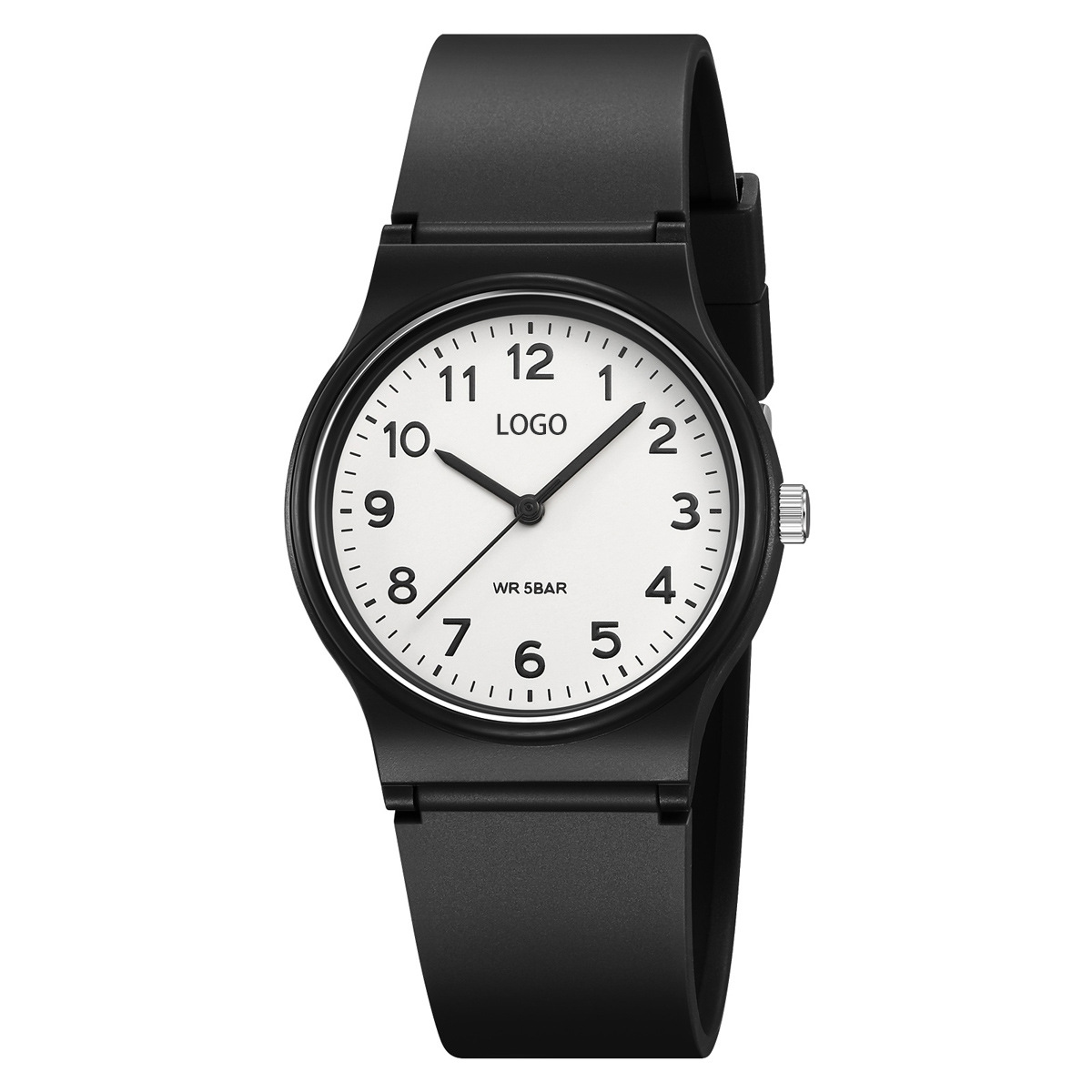 Reloj de cuarzo digital de contraste personalizado 50 metros de reloj de fiesta de estudiantes impermeable silencioso mientras camina simple reloj de tendencia personalizado