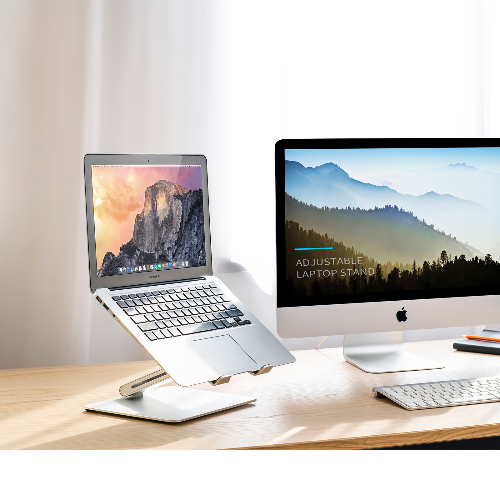 Fabricante de fabricación y procesamiento de soporte de portátil plegable elevación de aluminio de escritorio elevación de Macbook