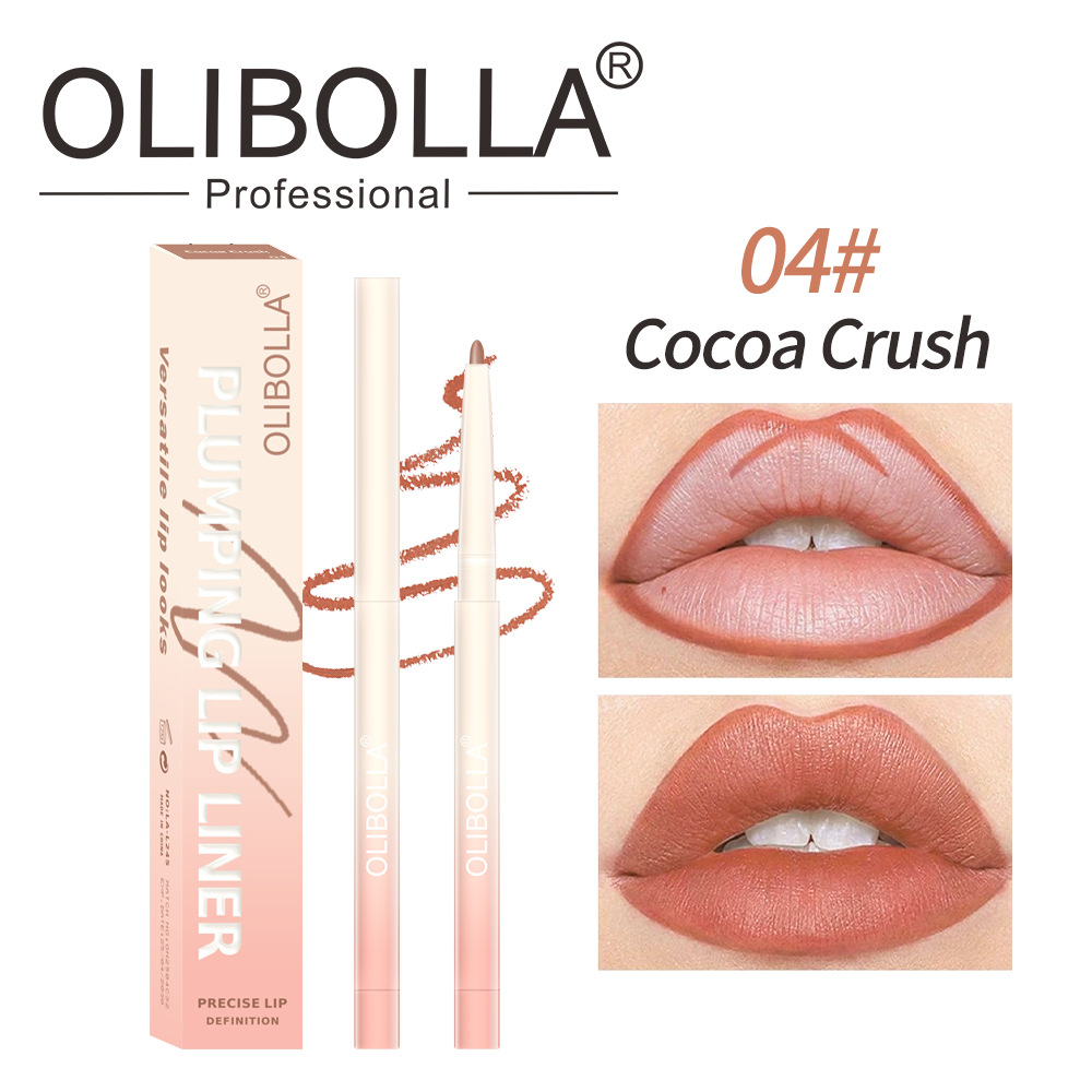 Comercio exterior transfronterizo OLIBOLLA color mate 8 color delineador de labios duradero impermeable y no se desvanece lápiz labial lápiz labial
