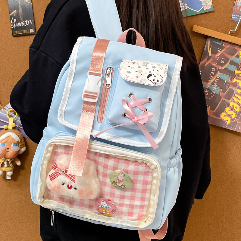 日系二次元甜美少女风学生背包ins可爱轻便双肩包高颜值学生书包|undefined