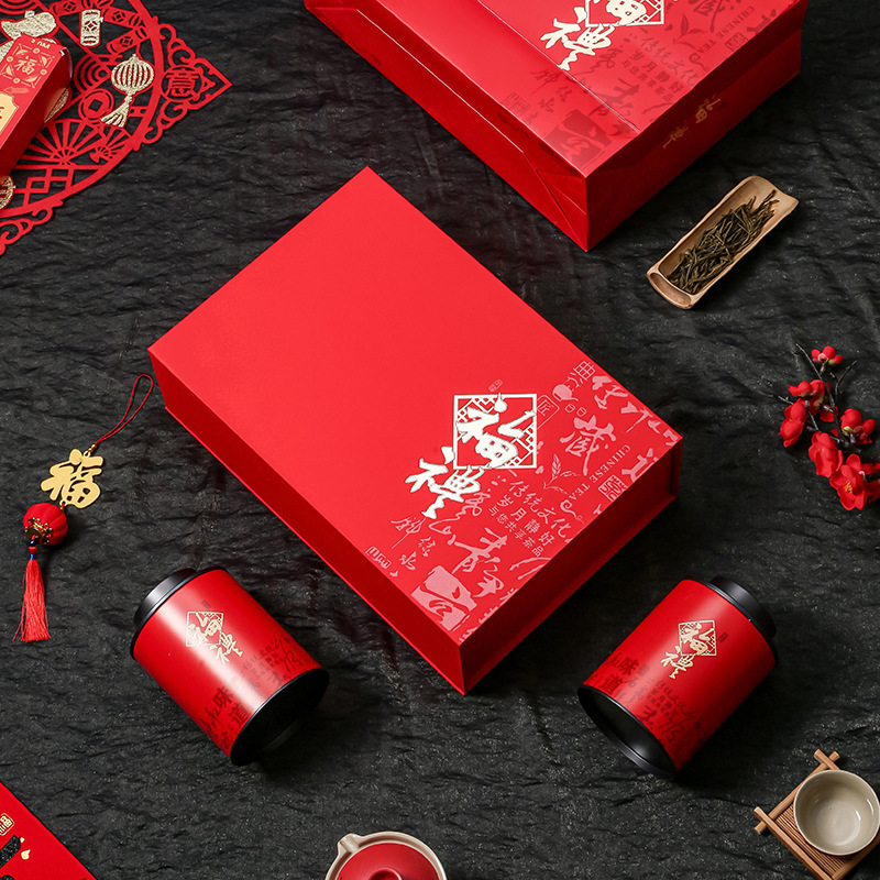 高档半斤一斤装铁罐空盒散茶红茶绿茶茶叶包装盒圆形密封礼盒批发