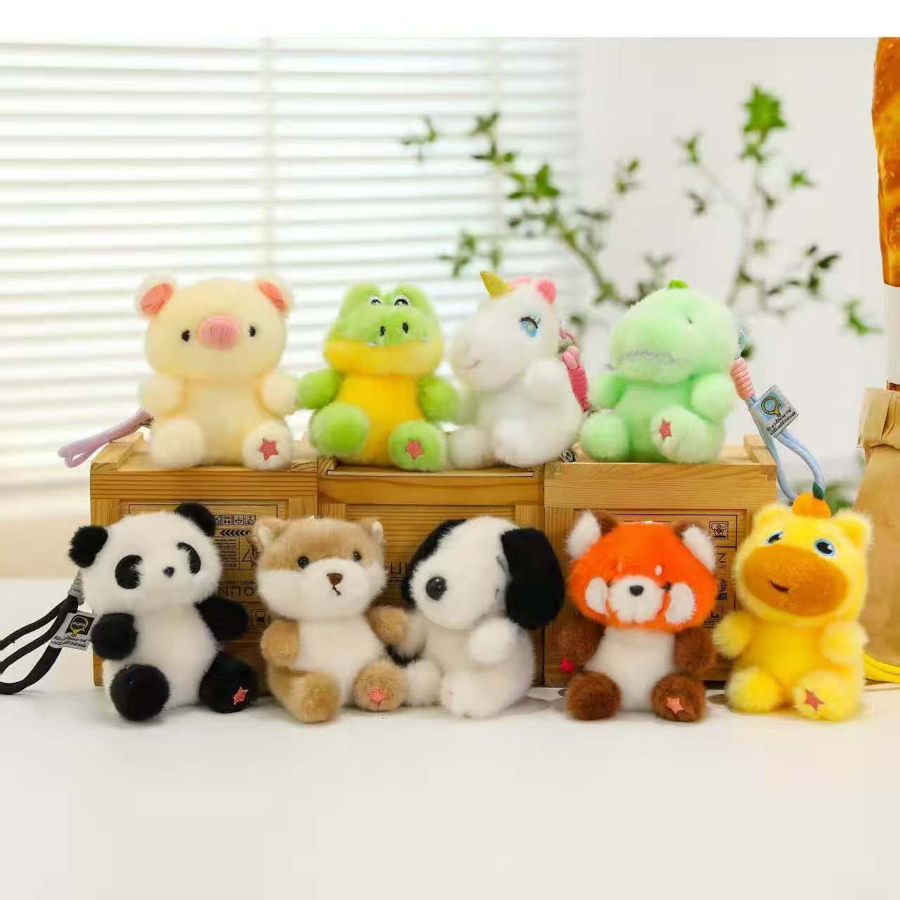 Muñecas de animales de banana, muñecas encantadoras de mesa con muñecas de banana, lindos pandas, cocodrilo juguetes de peluche al por mayor