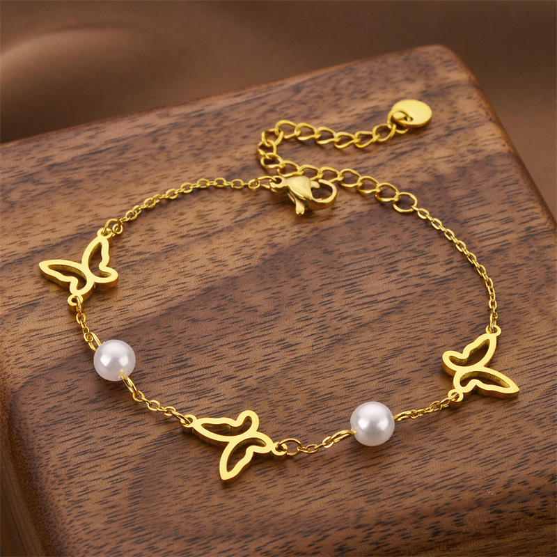 Joyas transfronterizas europeas y americanas Pulsera de acero de titanio de todo fósforo Versión coreana del temperamento bohemio Pulsera de acero de titanio que no se desvanece Joyería femenina