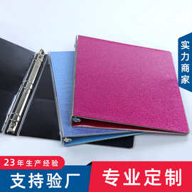 闪金撒粉商务档案夹 3孔4孔活页资料册 定制封面材质彩纸文件夹