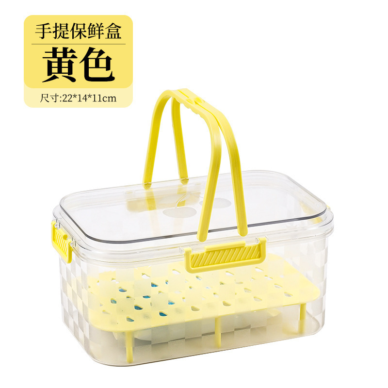 手提げ氷袋保存箱二重大容量冷蔵庫野菜果物弁当箱屋外ピクニック携帯密封箱|undefined