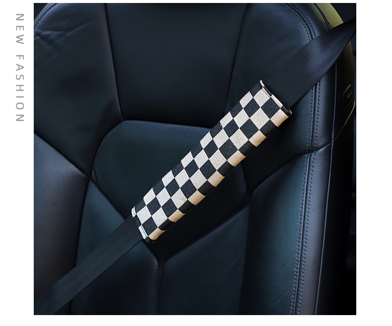 Car Seat Belt Shoulder Cover Jacquard Diamond Car Anti-Friction Shoulder Belt Cover Fashion Car Interior Products