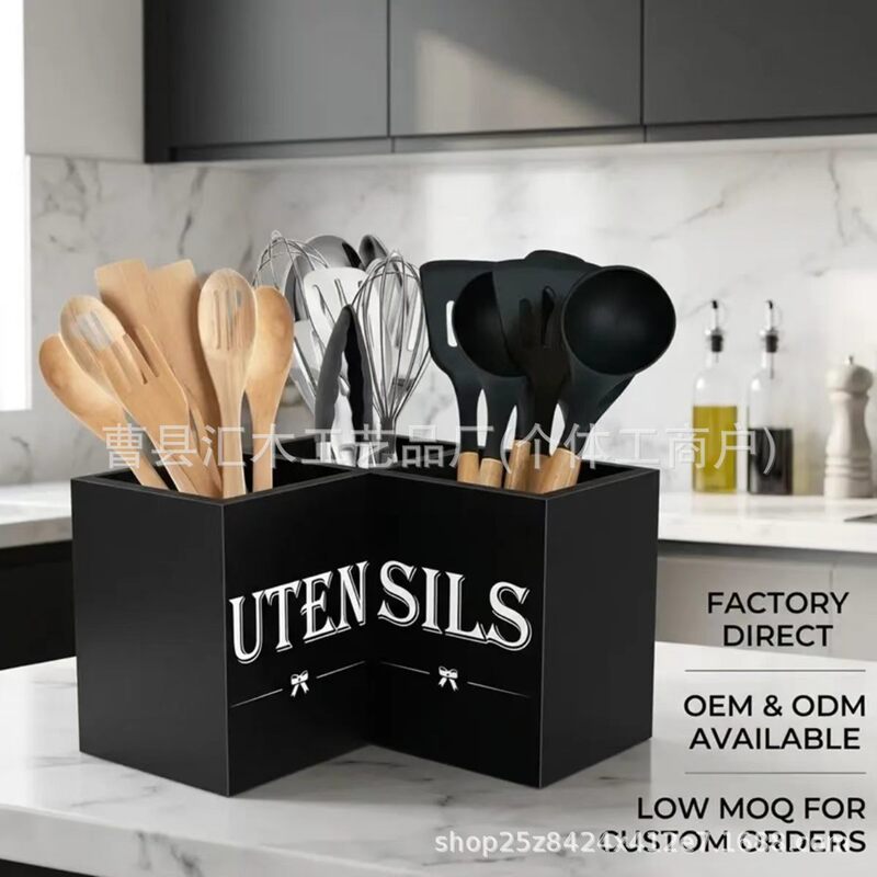 Wooden Cutlery Storage Box, Restaurant Countertop Knife and Fork Storage Box, Kitchen Corner Cutlery and Spatula Sorting Storage Box Wooden Cutlery Storage Box, Restaurant Countertop Knife and Fork Storage Box, Kitchen Corner Cutlery and Spatula Sorting Storage Box
