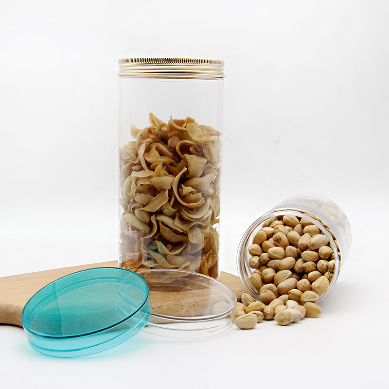 水晶旋盖易拉罐易撕盖洗衣凝珠塑料瓶坚果食品透明塑料罐密封罐