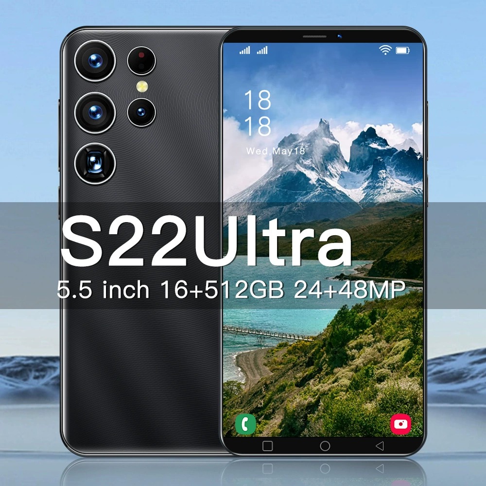 (Кросс-граничная торговля), умный мобильный телефон, S22, 5.5 дюйма, S22 Ultra, Android, (Физические)