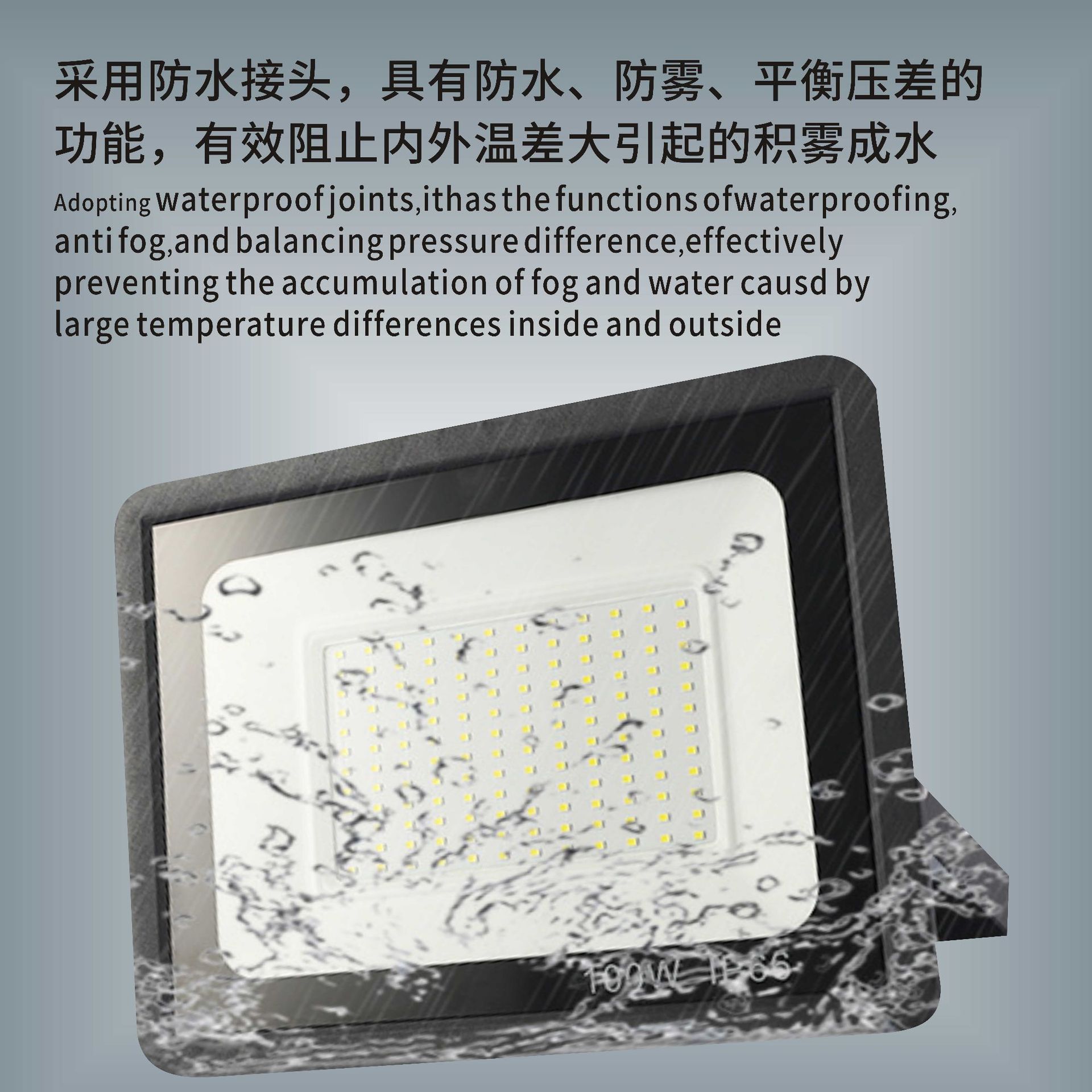 Fuente transfronteriza Luz de inundación impermeable para exteriores 50W100W200W Luz de inundación de manzana pequeña súper brillante de material grueso