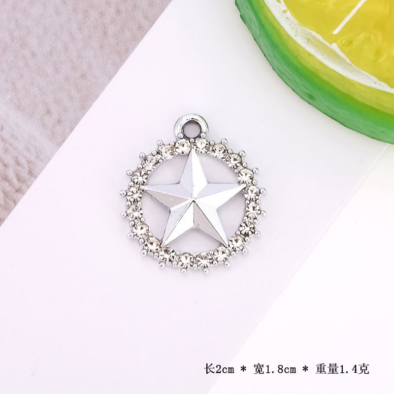 Round five-pointed star silver