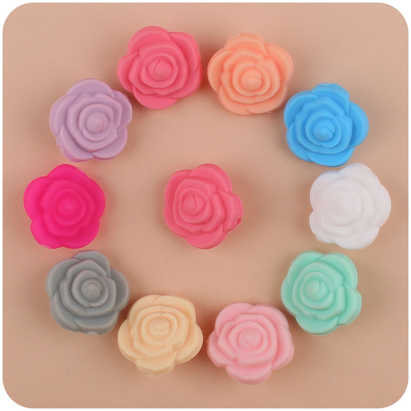 Bebé suministros de dibujos animados de doble cara Rosa mordedor creativo DIY silicona mordedura molar pezón cadena pequeños accesorios