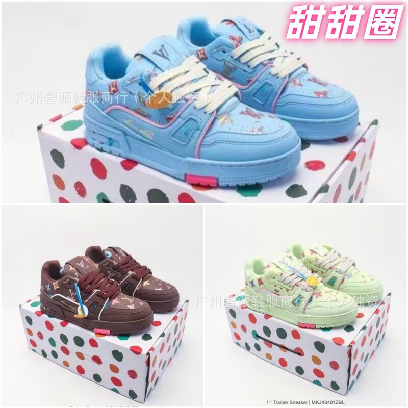 Cross-Border Original High-End Version of Lv's New Donut Retro Dad Shoes, Versatile Fashion Sneakers for Men and Women, Couple Style