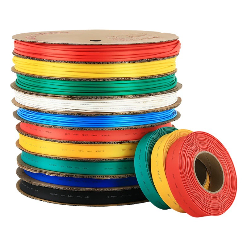 Охрана окружающей среды пятицветная термоусадочная трубка цветная термоусадочная изоляционная втулка 2 раза термопластичная трубка изоляция провода водонепроницаемый защитный рукав