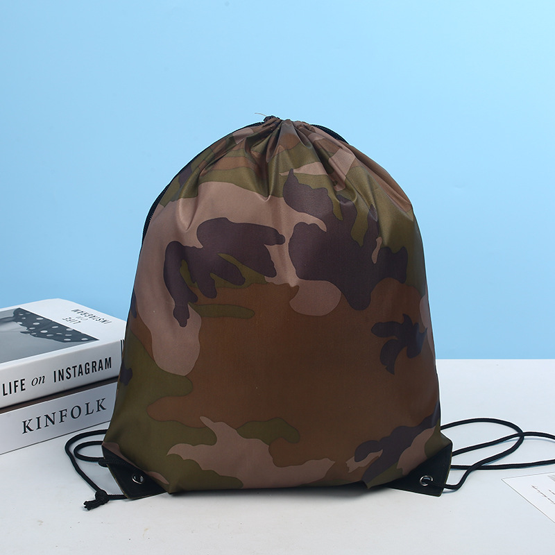 Bolsos de poliéster, mochila de Maratón de baloncesto al aire libre, bolsa de recogida de cuerda de tela de Oxford personalizada