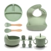 Army green eight-piece set